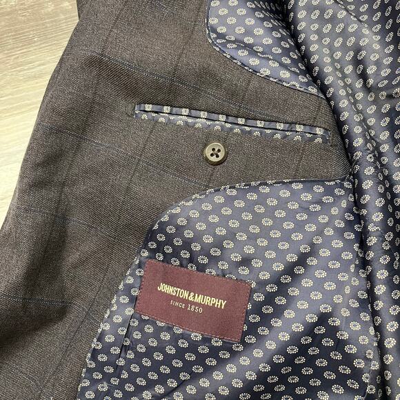 Vintage Daks Johnston & Murphy Brown Mens XL Wool 2 Button Sports Blazer Jacket - Picture 6 of 14